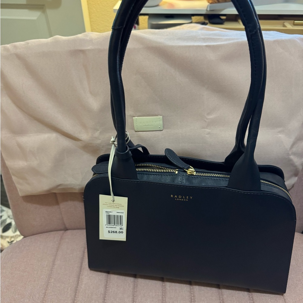 Radley London Dark Blue Leather Handbag